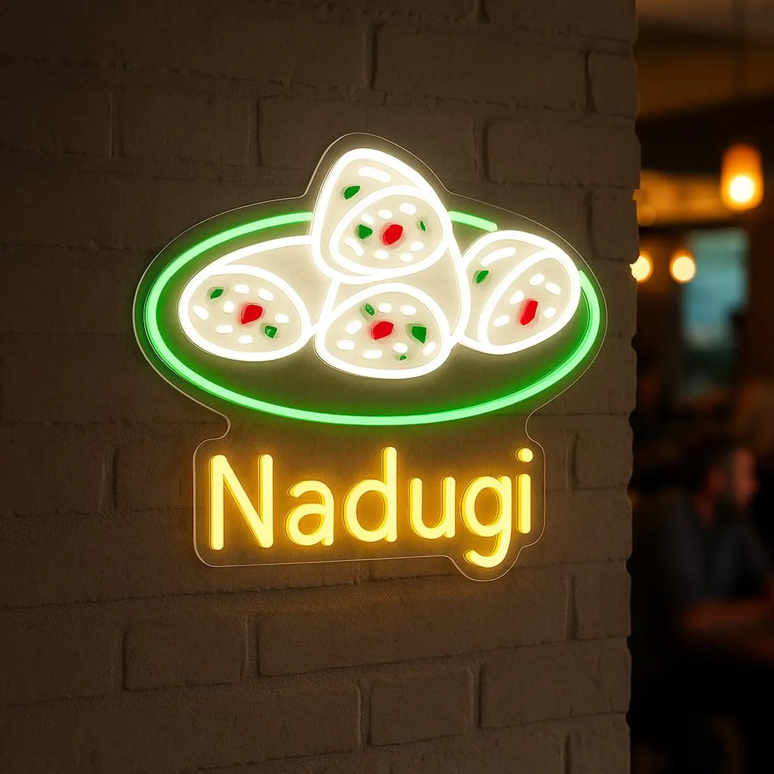 Nadugi Neon Decor.Food Neon Sign,Restaurant Neon Decor. Georgian Cuisine Neon Sign. Sourdough Cheese LED Sign.
Nadugi Neon Decor.Food Neon Sign,Restaurant Neon Decor. Georgian Cuisine Neon Sign. Sourdough Cheese LED Sign.