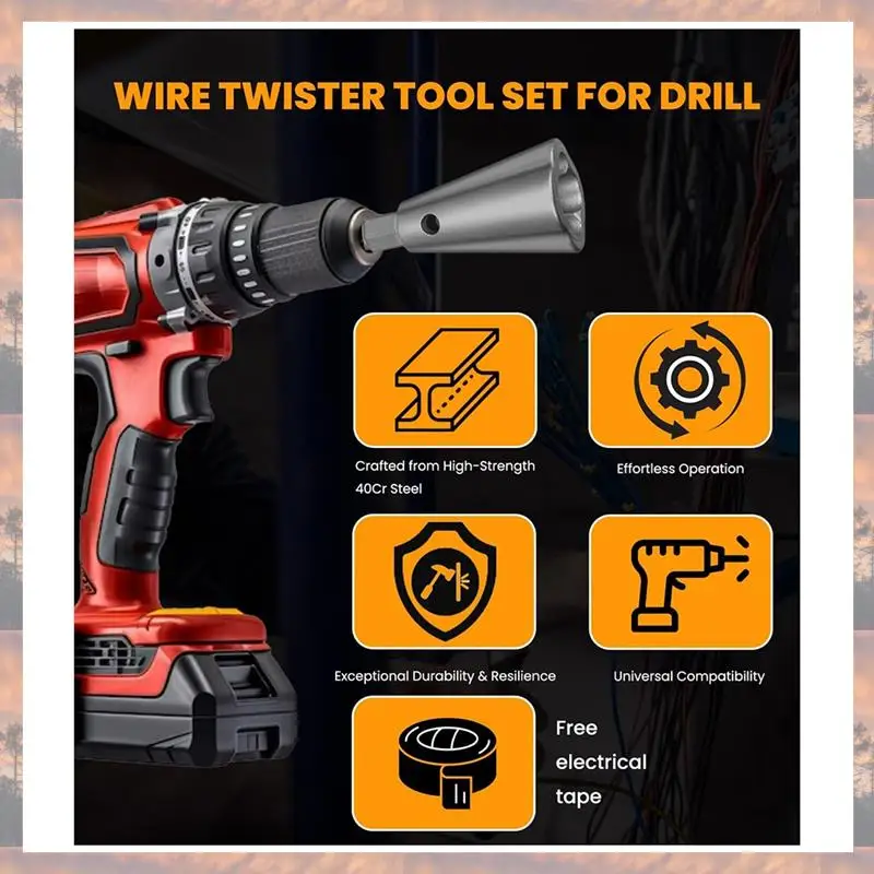 2025 Trend Drill Bit Twisting Tool,Drill Bit Winder,Wire Twisting Connector, Wire Twisting Tool,Wire Nut Twister For Electric Dr
2025 Trend Drill Bit Twisting Tool,Drill Bit Winder,Wire Twisting Connector, Wire Twisting Tool,Wire Nut Twister For Electric Dr
