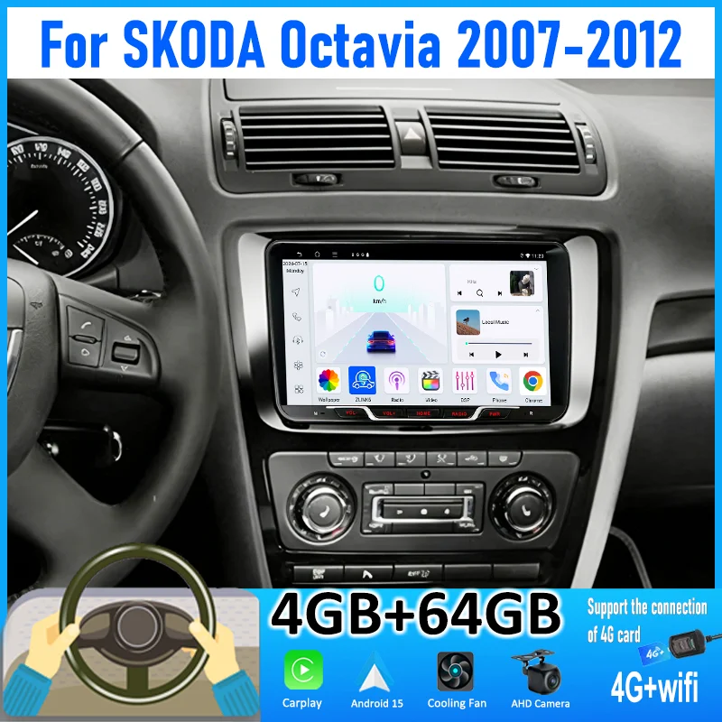 9'' 4+64GB For SKODA Octavia 2007-2012 Car Radio Android 15 Auto Support Wireless Apple Carplay 4G+WIFI 2DIN QLED Touchscreen
9'' 4+64GB For SKODA Octavia 2007-2012 Car Radio Android 15 Auto Support Wireless Apple Carplay 4G+WIFI 2DIN QLED Touchscreen