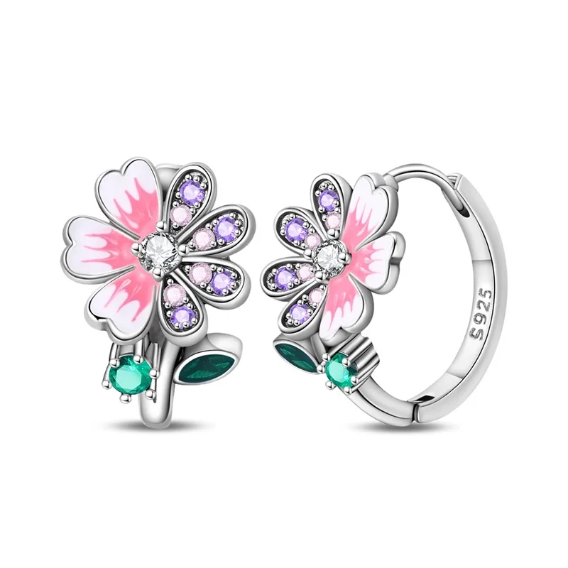 New 925 Sterling Silver Daisy Hoop Earrings Sparkling CZ Zircon Earrings For Women Fine Birthday Anniversary Jewelry Gifts
New 925 Sterling Silver Daisy Hoop Earrings Sparkling CZ Zircon Earrings For Women Fine Birthday Anniversary Jewelry Gifts