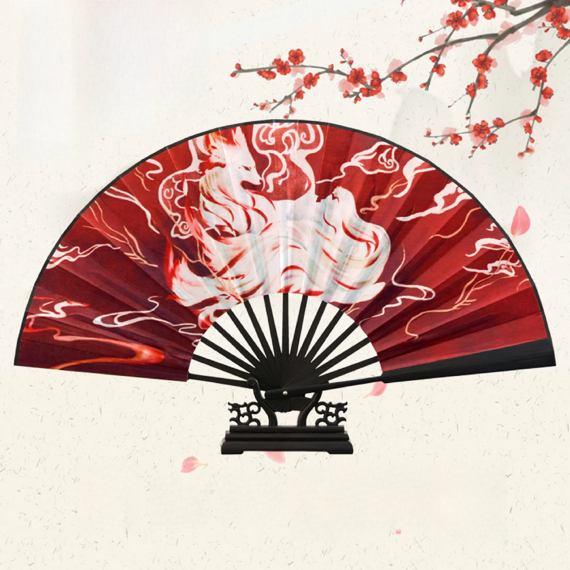 Nine-tailed Fox Hand Held Fan Chinese Folding Fans Sexy Lace Retro Decorative Fan Hanfu Cheongsam Japanese Home Room Decoration
Nine-tailed Fox Hand Held Fan Chinese Folding Fans Sexy Lace Retro Decorative Fan Hanfu Cheongsam Japanese Home Room Decoration