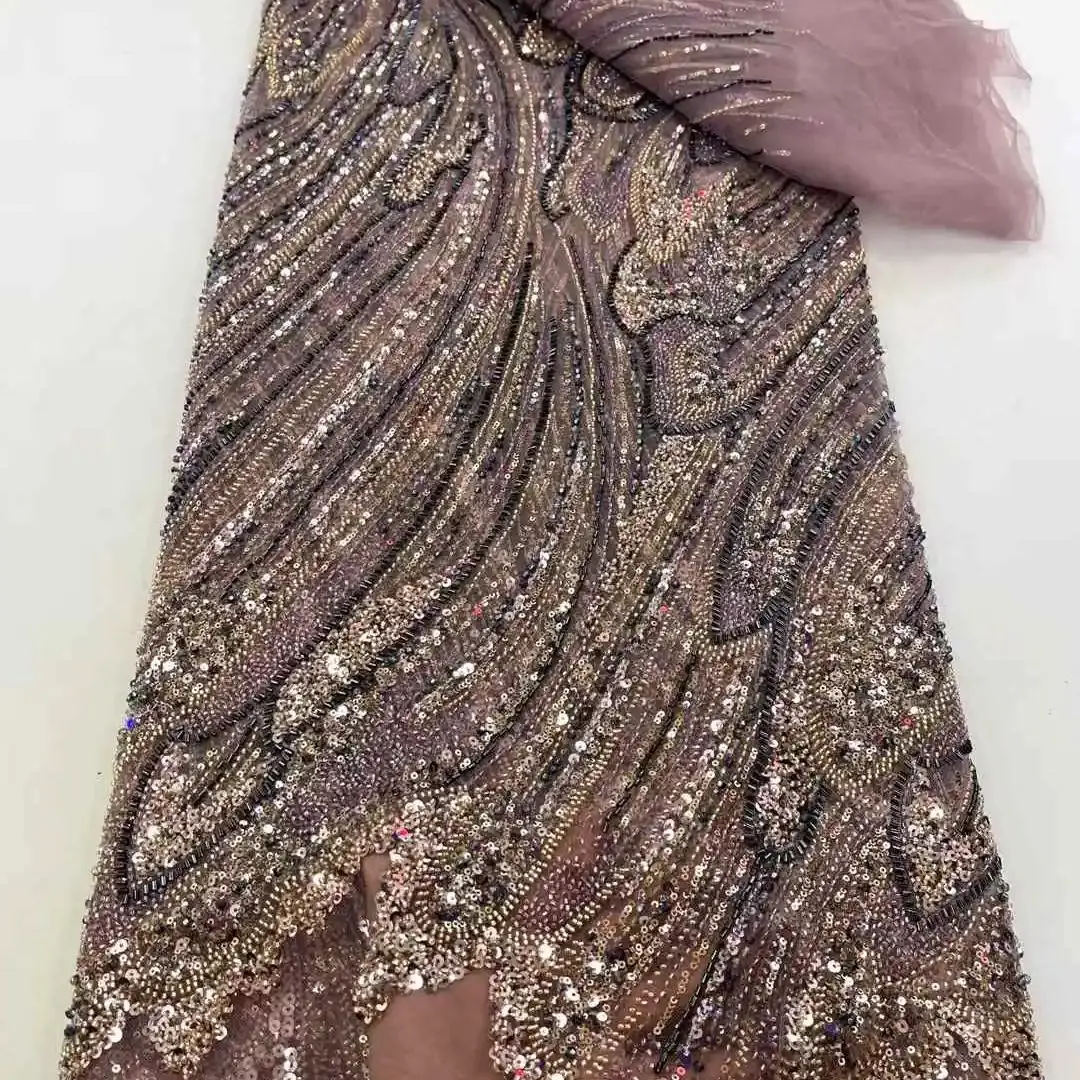 Africa Nigerian Beaded French Mesh Lace With Sequins High Quality 2025 Embroidery Lace Sequins Lace For Wedding Dresses Women
Africa Nigerian Beaded French Mesh Lace With Sequins High Quality 2025 Embroidery Lace Sequins Lace For Wedding Dresses Women