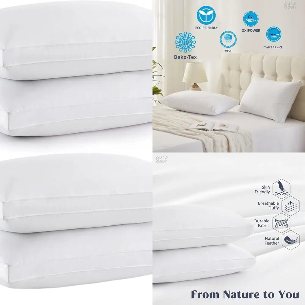 Подушки из гусиного пуха с хлопковым покрытием, стандартная пара с ластовицей для комфортного сна
Подушки из гусиного пуха с хлопковым покрытием, стандартная пара с ластовицей для комфортного сна