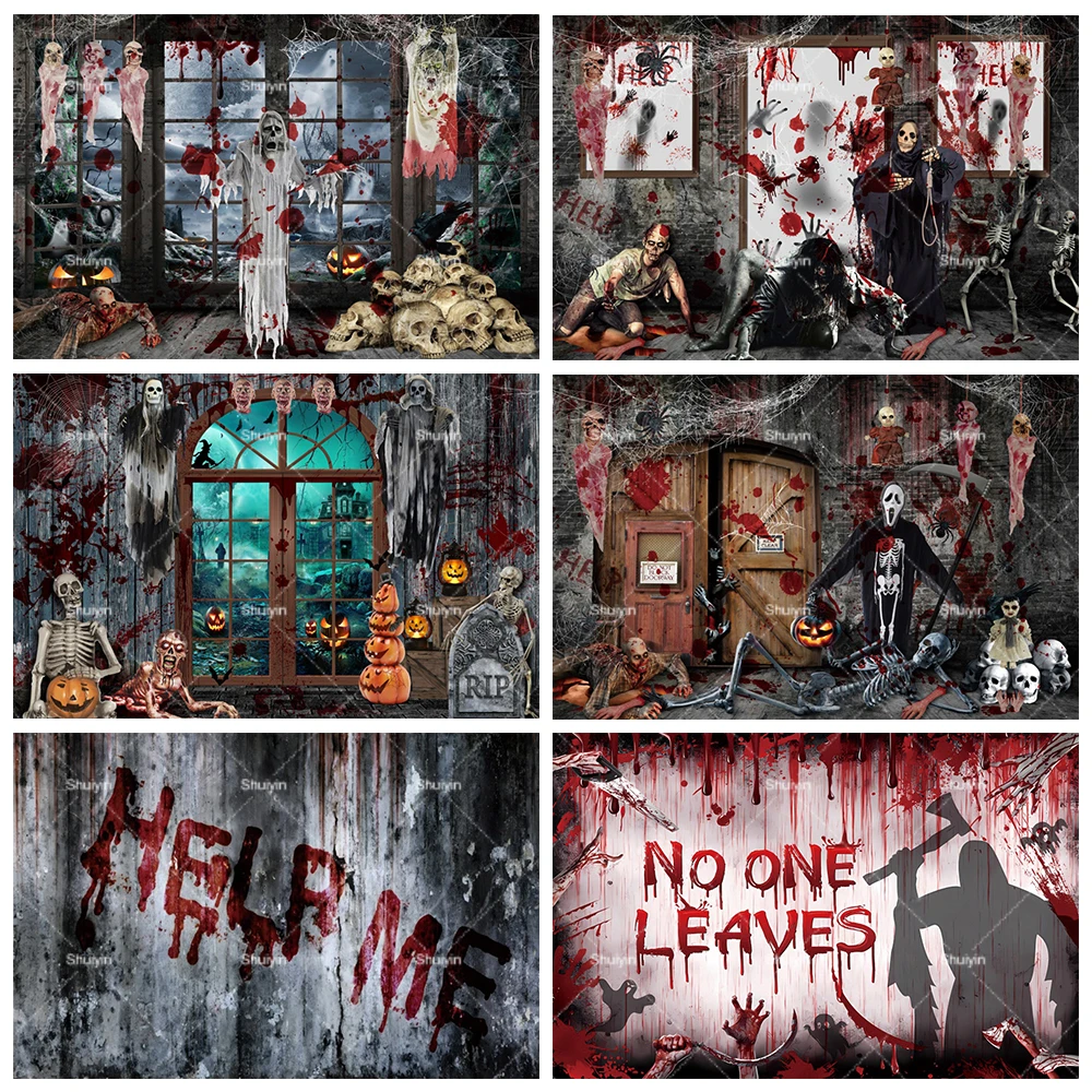 Blood Halloween Party Backdrop Horror Bloody Handprint Footprints Ghost Zombie Skeleton Photography Background Scary Props Gifts
Blood Halloween Party Backdrop Horror Bloody Handprint Footprints Ghost Zombie Skeleton Photography Background Scary Props Gifts
