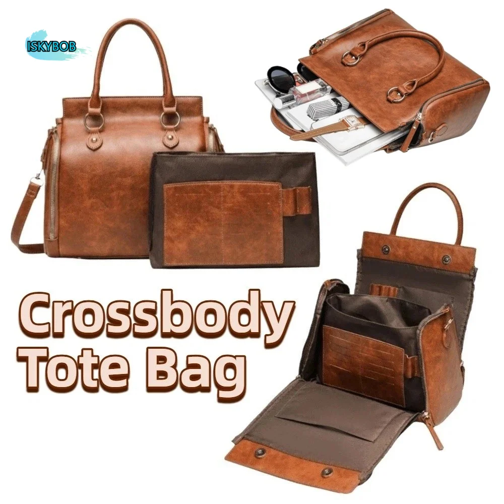 Large Capacity Women's Crossbody Tote Bag PU Leather Lightweight Handheld Shoulder Bag Multi Layer Waterproof Shopping Handbag
Large Capacity Women's Crossbody Tote Bag PU Leather Lightweight Handheld Shoulder Bag Multi Layer Waterproof Shopping Handbag