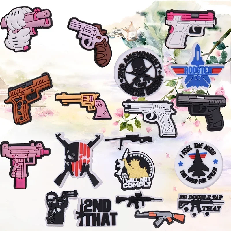 Shoe Charms for Crocs Accessories Toy Gun Shoes Charm for Croc Decorations Pins Men Accessory Jeans Woman Clogs Clips Badges
Shoe Charms for Crocs Accessories Toy Gun Shoes Charm for Croc Decorations Pins Men Accessory Jeans Woman Clogs Clips Badges