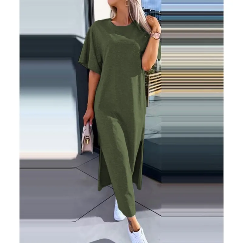 summer new dress 2025 vestidos para mujer fashion Solid color party dresses vacation dress Slit long dresses for woman
summer new dress 2025 vestidos para mujer fashion Solid color party dresses vacation dress Slit long dresses for woman