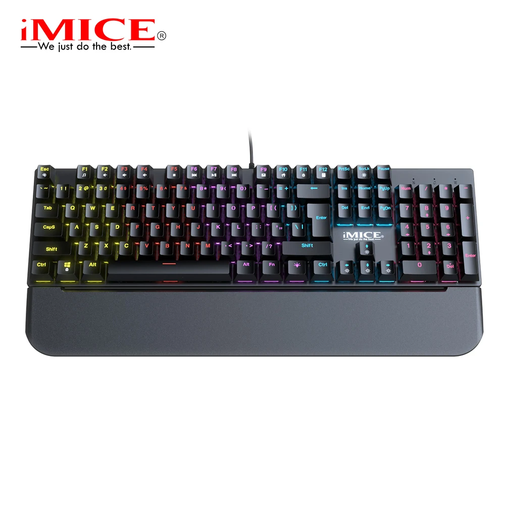 Metal Panel Mechanical Keyboard with hand support 104Keys USB Wired gaming keyboard with Waterproof keycaps for PC Laptop Gamer
Metal Panel Mechanical Keyboard with hand support 104Keys USB Wired gaming keyboard with Waterproof keycaps for PC Laptop Gamer