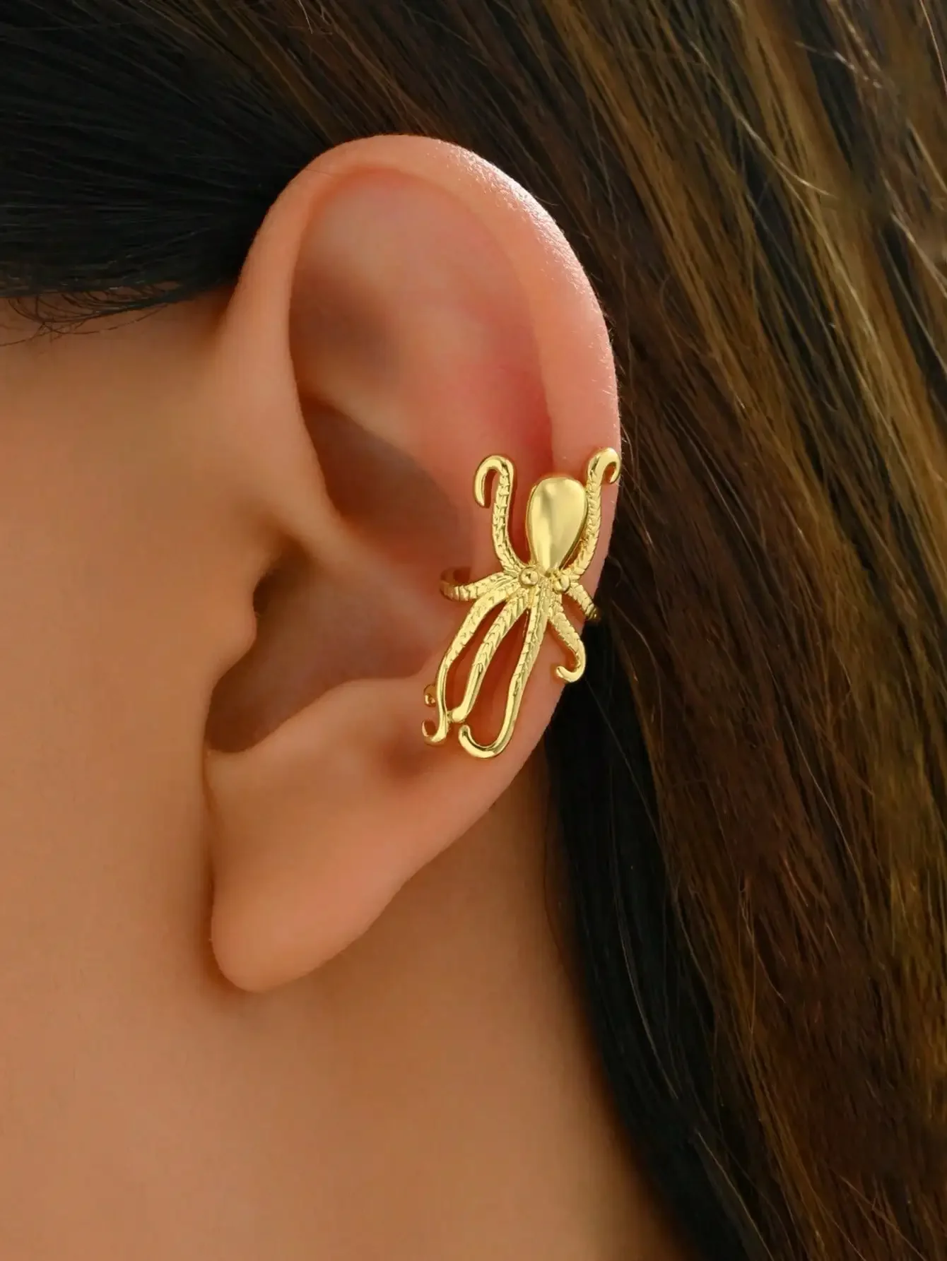 1pc Unique Octopus Design Clip-On Earring, Women Party Music Festival Daily Accessory Copper Jewelry
1pc Unique Octopus Design Clip-On Earring, Women Party Music Festival Daily Accessory Copper Jewelry