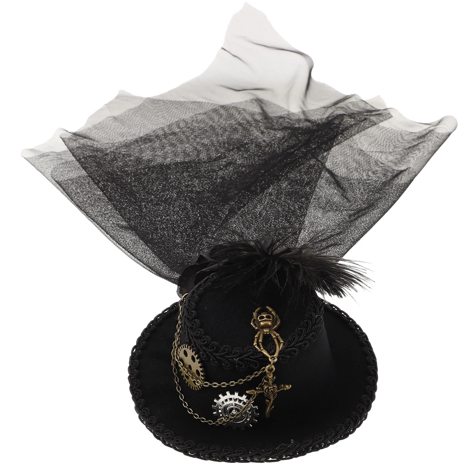 1 Piece Steampunk Top Hat Vintage Gear Design Dark Floral Mesh Punk Fascinator for Women Party Stage Performance Accessory
1 Piece Steampunk Top Hat Vintage Gear Design Dark Floral Mesh Punk Fascinator for Women Party Stage Performance Accessory