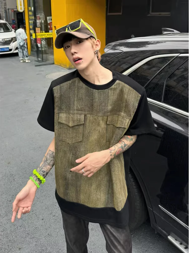 Мужская джинсовая футболка с подкладкой Waed, модный дизайн ort Sve f Sve round Ne Casual Sle, смесь хлопка и полиэстера
Мужская джинсовая футболка с подкладкой Waed, модный дизайн ort Sve f Sve round Ne Casual Sle, смесь хлопка и полиэстера