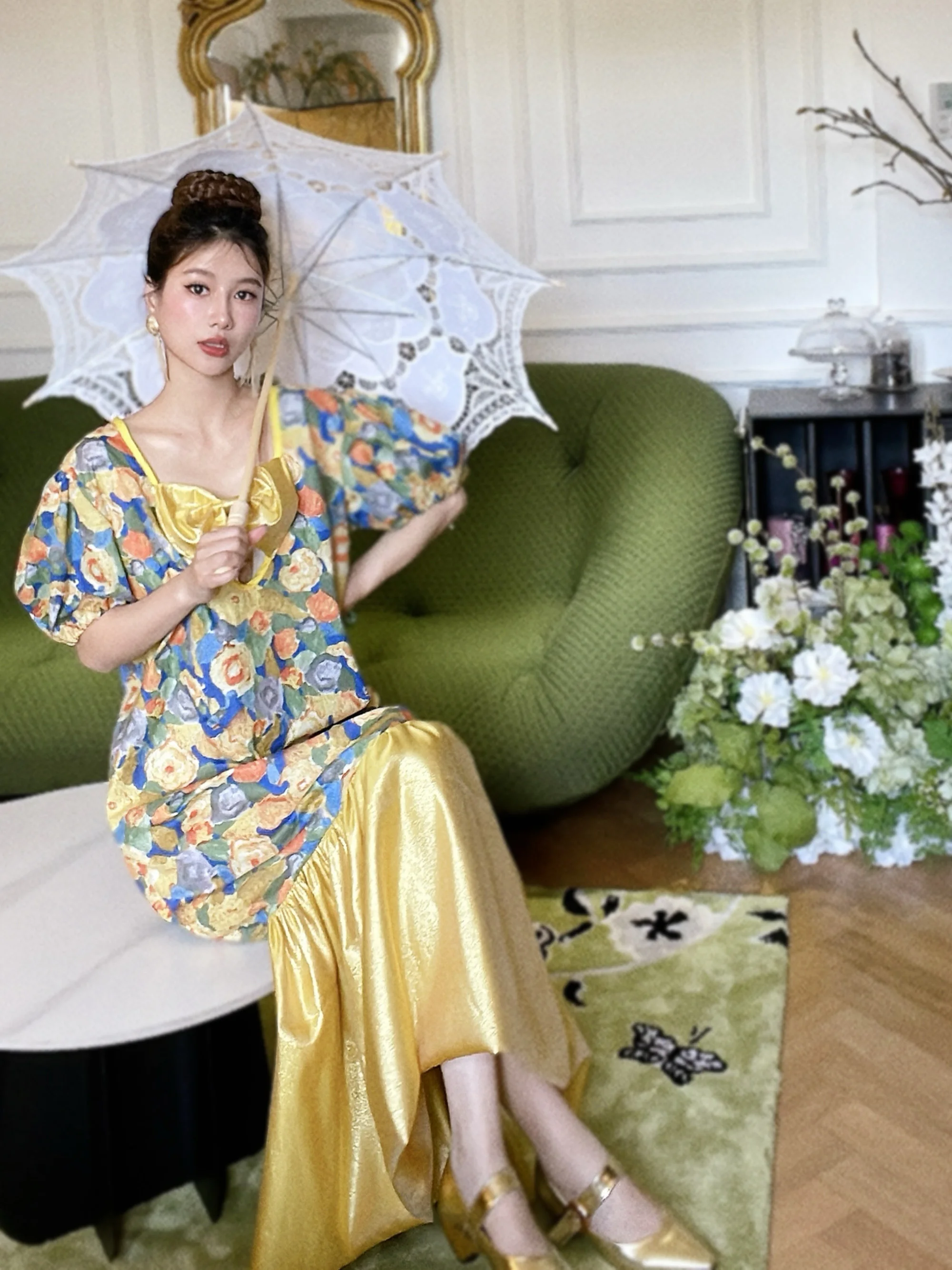 Оригинальное летнее платье LASS LIZ 2024 с V-образным вырезом, принтом «Желтые цветы» и эффектом утяжки, женское
Оригинальное летнее платье LASS LIZ 2024 с V-образным вырезом, принтом «Желтые цветы» и эффектом утяжки, женское