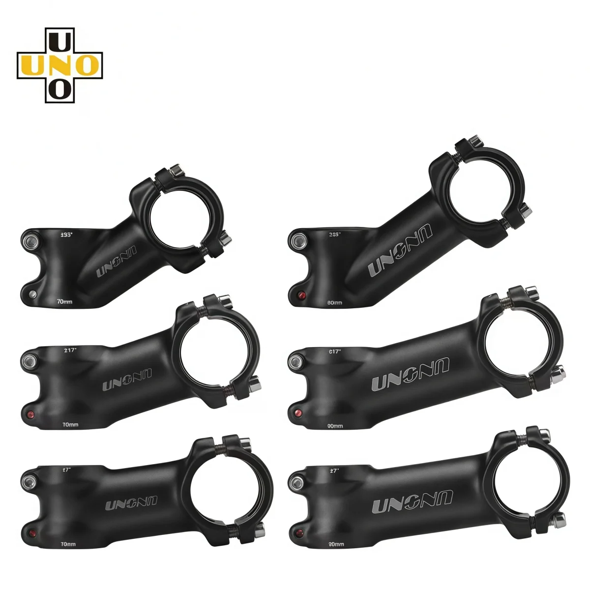 UNO 7°/17°/35° Angle Matte Black Bike Stem 60 MM To 130 MM Length- 31.8 MM Handlebar Clamp 1 Piece
UNO 7°/17°/35° Angle Matte Black Bike Stem 60 MM To 130 MM Length- 31.8 MM Handlebar Clamp 1 Piece