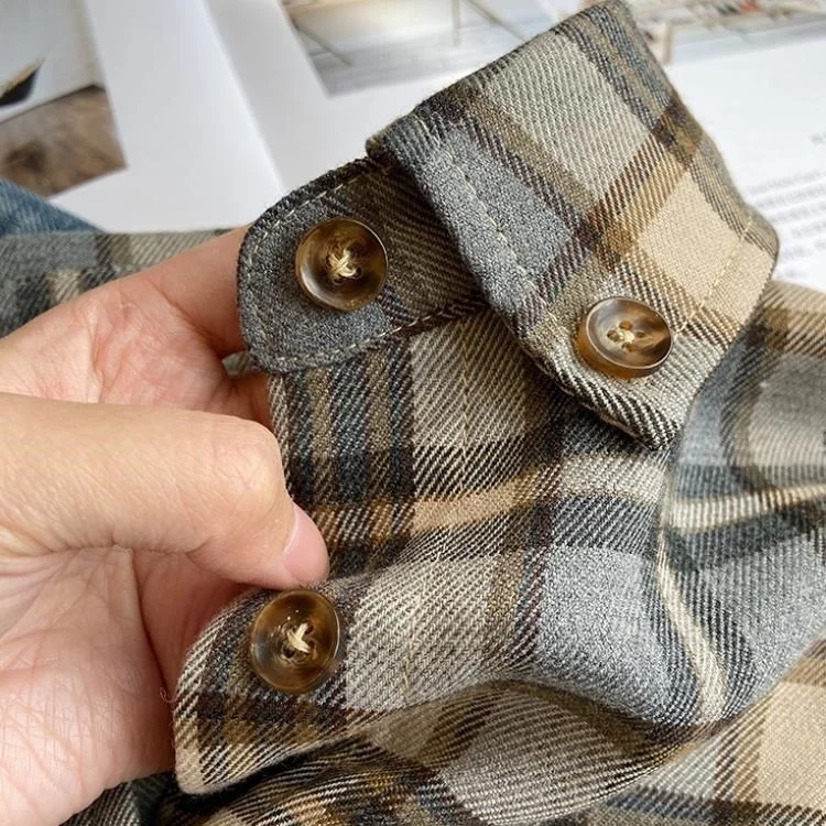 Trendy Handpicked Store! Women's Brushed Plaid Shirt Spring Autumn Vintage Hong Kong Style Button up Long Sleeve Collar
Trendy Handpicked Store! Women's Brushed Plaid Shirt Spring Autumn Vintage Hong Kong Style Button up Long Sleeve Collar