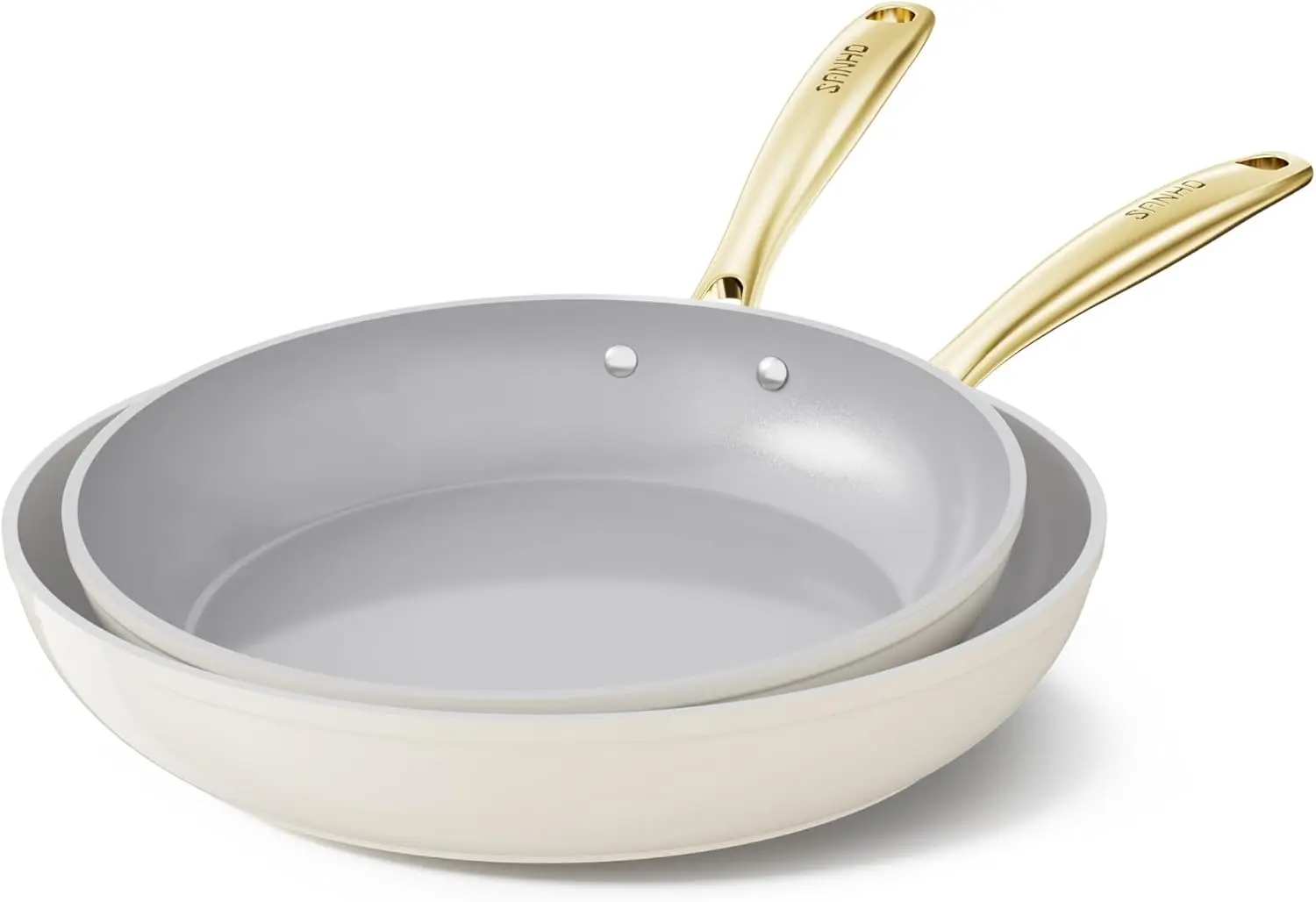 2-Piece Nonstick Frying Pan Set (10 & 12 Inch), Diamond-Titanium Ceramic Coating, Oven & Dishwasher Safe, Induction Compatible
2-Piece Nonstick Frying Pan Set (10 & 12 Inch), Diamond-Titanium Ceramic Coating, Oven & Dishwasher Safe, Induction Compatible