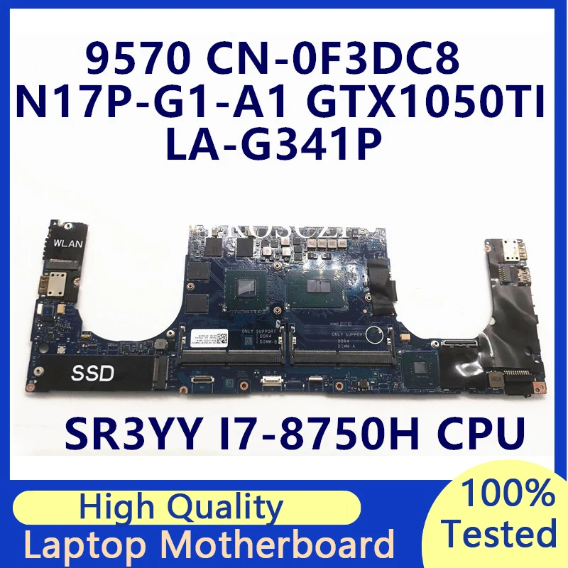 CN-0F3DC8 0F3DC8 F3DC8 материнская плата для ноутбука DELL XPS 9570 DDP00 LA-G341P W/ SR3YY I7-8750H CPU N17P-G1-A1 GTX1050TI 100% протестирована
CN-0F3DC8 0F3DC8 F3DC8 материнская плата для ноутбука DELL XPS 9570 DDP00 LA-G341P W/ SR3YY I7-8750H CPU N17P-G1-A1 GTX1050TI 100% протестирована
