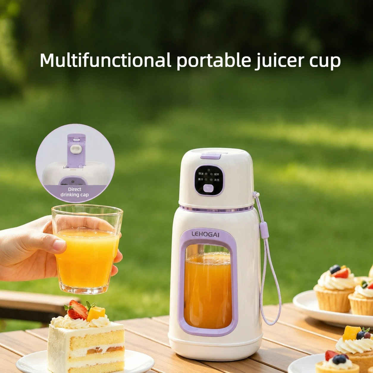 Portable USB Rechargeable Juicer Cup 6 Blades Mini Personal Blender for Smoothies Shakes Crushed Ice Travel Outdoor
Portable USB Rechargeable Juicer Cup 6 Blades Mini Personal Blender for Smoothies Shakes Crushed Ice Travel Outdoor