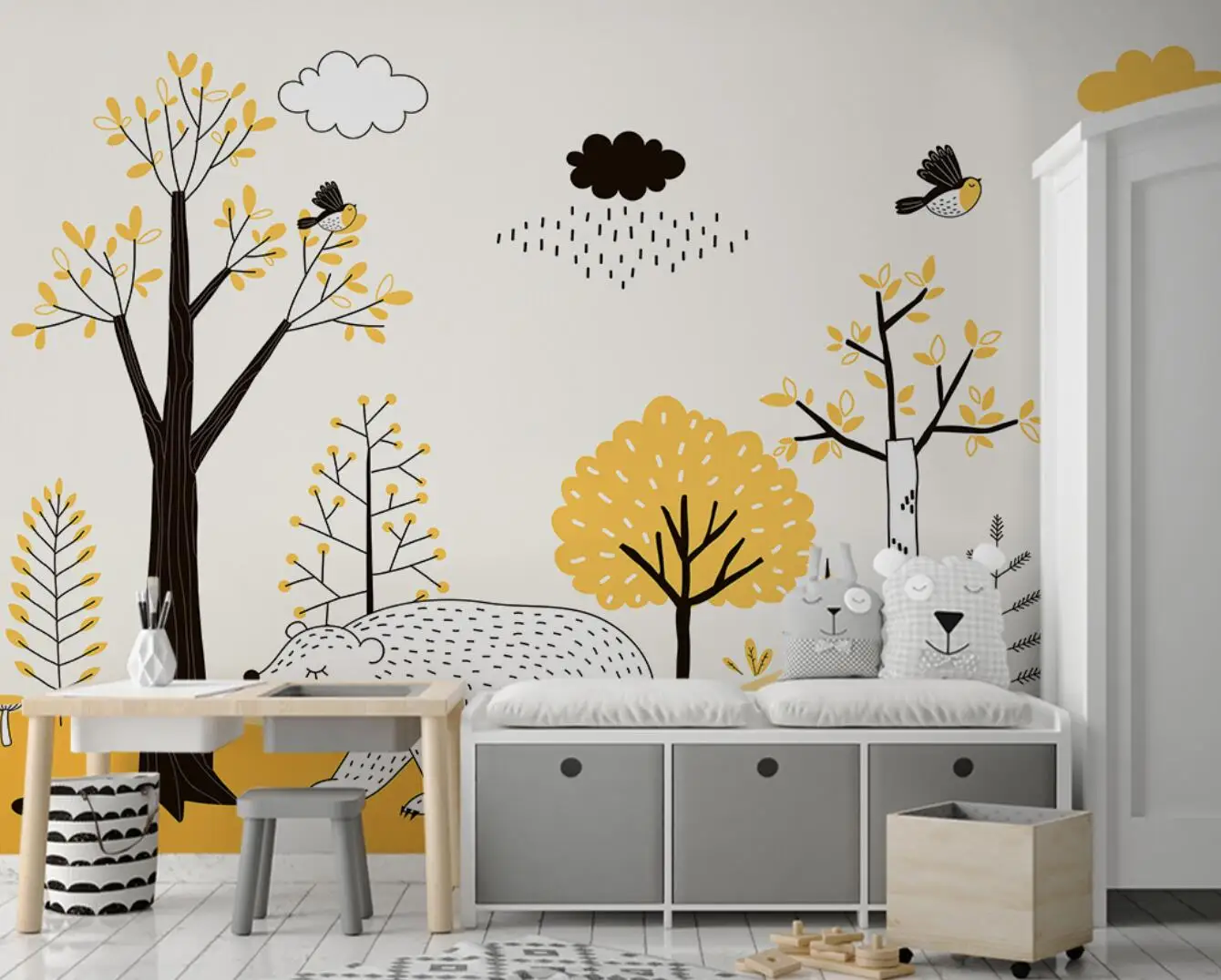 Custom 3d wallpaper cartoon forest animal Little bird children's room background wall decoration 3d wallpaper mural
Custom 3d wallpaper cartoon forest animal Little bird children's room background wall decoration 3d wallpaper mural