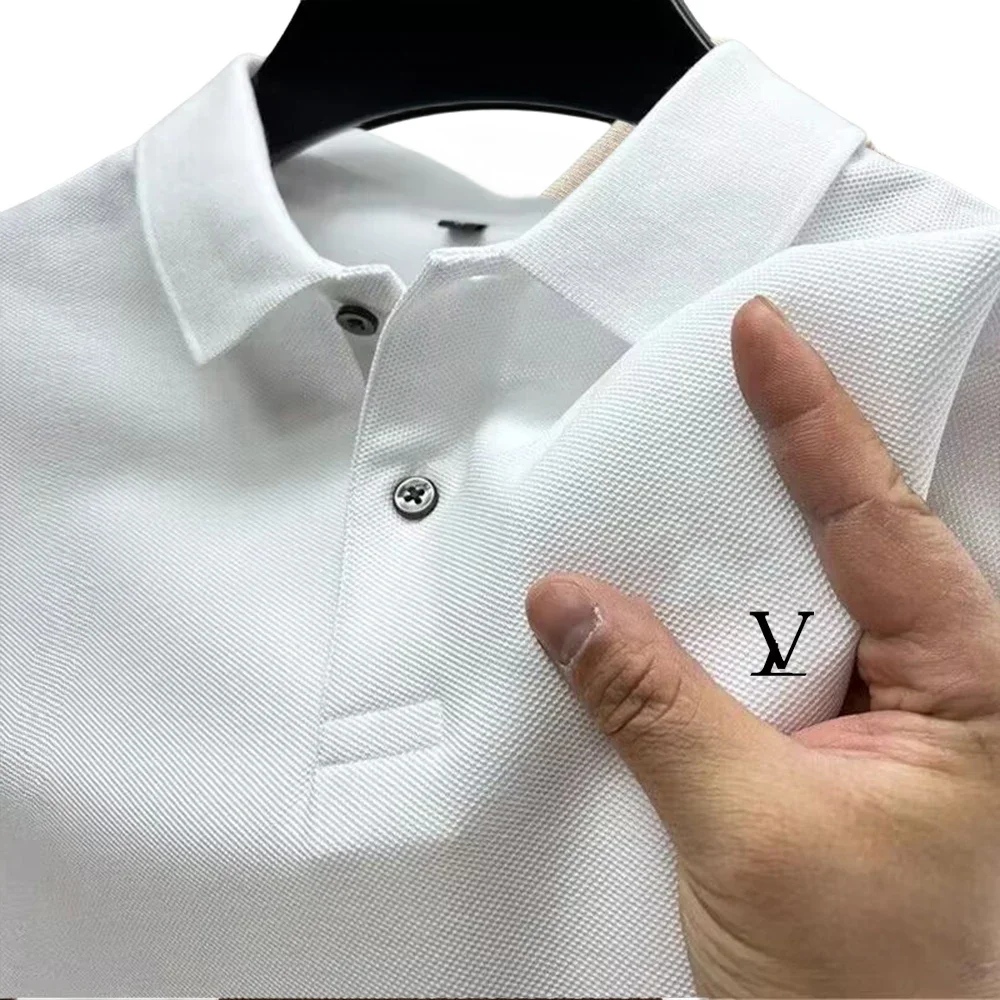 High-quality men's 2025 summer fashion Polo collar men's business casual short-sleeved golf and baseball wear
High-quality men's 2025 summer fashion Polo collar men's business casual short-sleeved golf and baseball wear