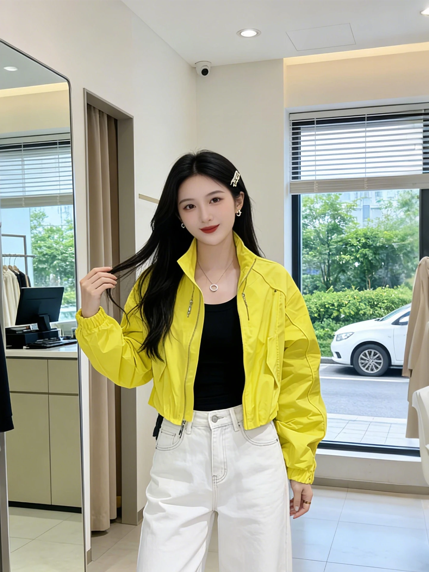 Spring 2026 Women's Fashionable Simple Loose Long Sleeve Jacket Coat Breathable Zipper Closure Short Outerwear Commute Style
Spring 2026 Women's Fashionable Simple Loose Long Sleeve Jacket Coat Breathable Zipper Closure Short Outerwear Commute Style