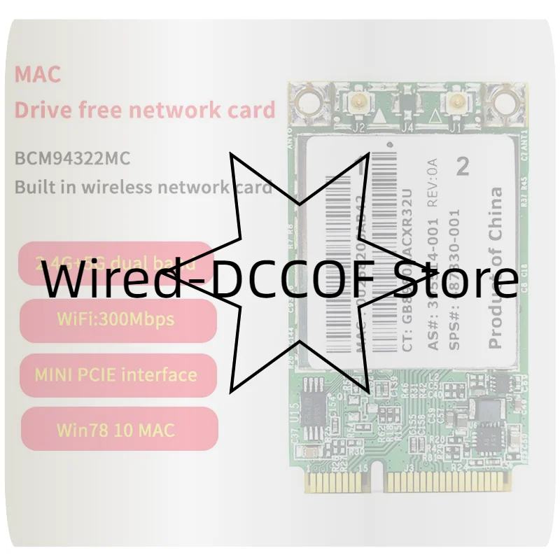 Card For HP6930 2530 2730P BCM94322MC BCM4322 BCM94322 AGN PCI-E Wireless-N 802.11 A/g/n 300Mbps Wlan Card
Card For HP6930 2530 2730P BCM94322MC BCM4322 BCM94322 AGN PCI-E Wireless-N 802.11 A/g/n 300Mbps Wlan Card