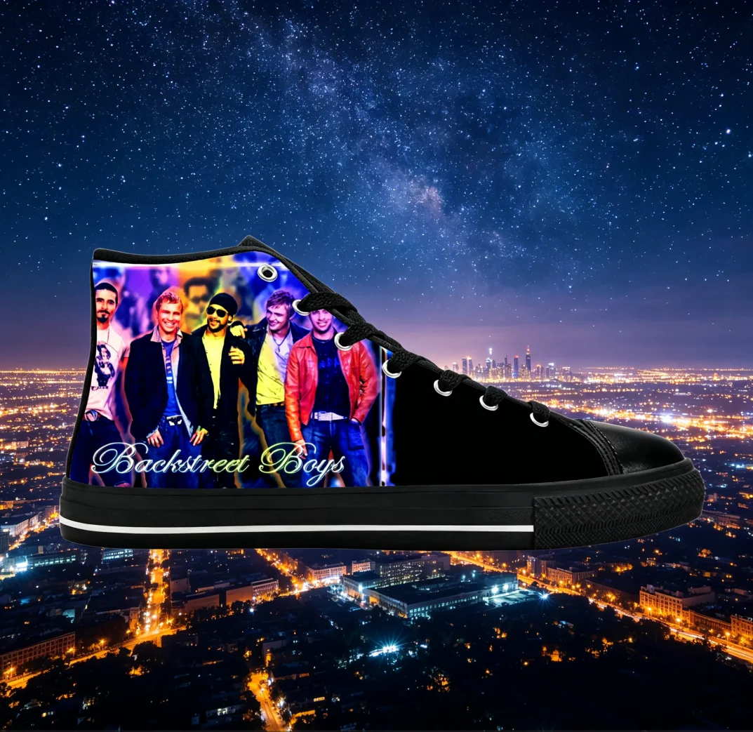 Кеды Backstreet Boys That Way Lyric High-Top Canvas Shoes - черные кроссовки с логотипом группы, унисекс, модная повседневная уличная обувь
Кеды Backstreet Boys That Way Lyric High-Top Canvas Shoes - черные кроссовки с логотипом группы, унисекс, модная повседневная уличная обувь