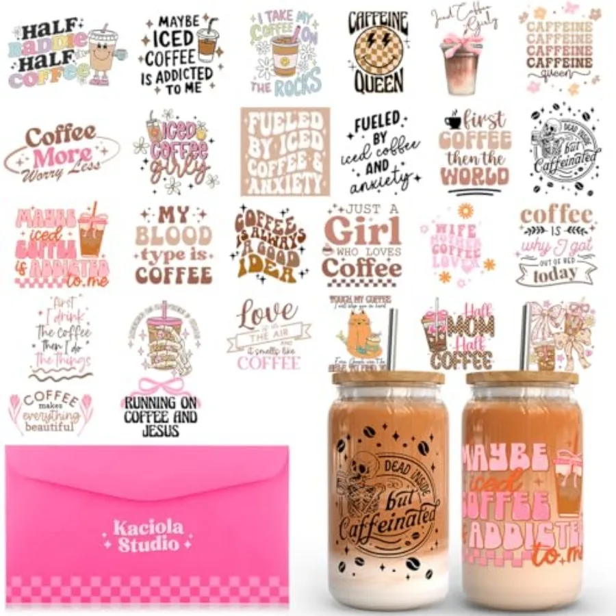 26 Sheets UV DTF Cup Wrap -Ice Theme DTF Cup Wraps for 16 oz Glass Mugs, UV DTF Decals Waterproof Rub on Transfer Stickers DIY
26 Sheets UV DTF Cup Wrap -Ice Theme DTF Cup Wraps for 16 oz Glass Mugs, UV DTF Decals Waterproof Rub on Transfer Stickers DIY