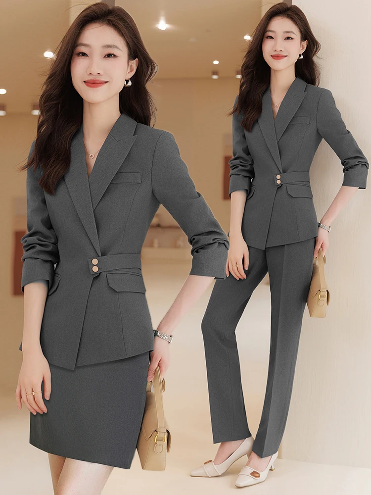 Formal Pants Suits Two Piece Set Women 2024 Autumn New Fashion Office Ladies Turn Down Collar Blazers Solid Pants
Formal Pants Suits Two Piece Set Women 2024 Autumn New Fashion Office Ladies Turn Down Collar Blazers Solid Pants