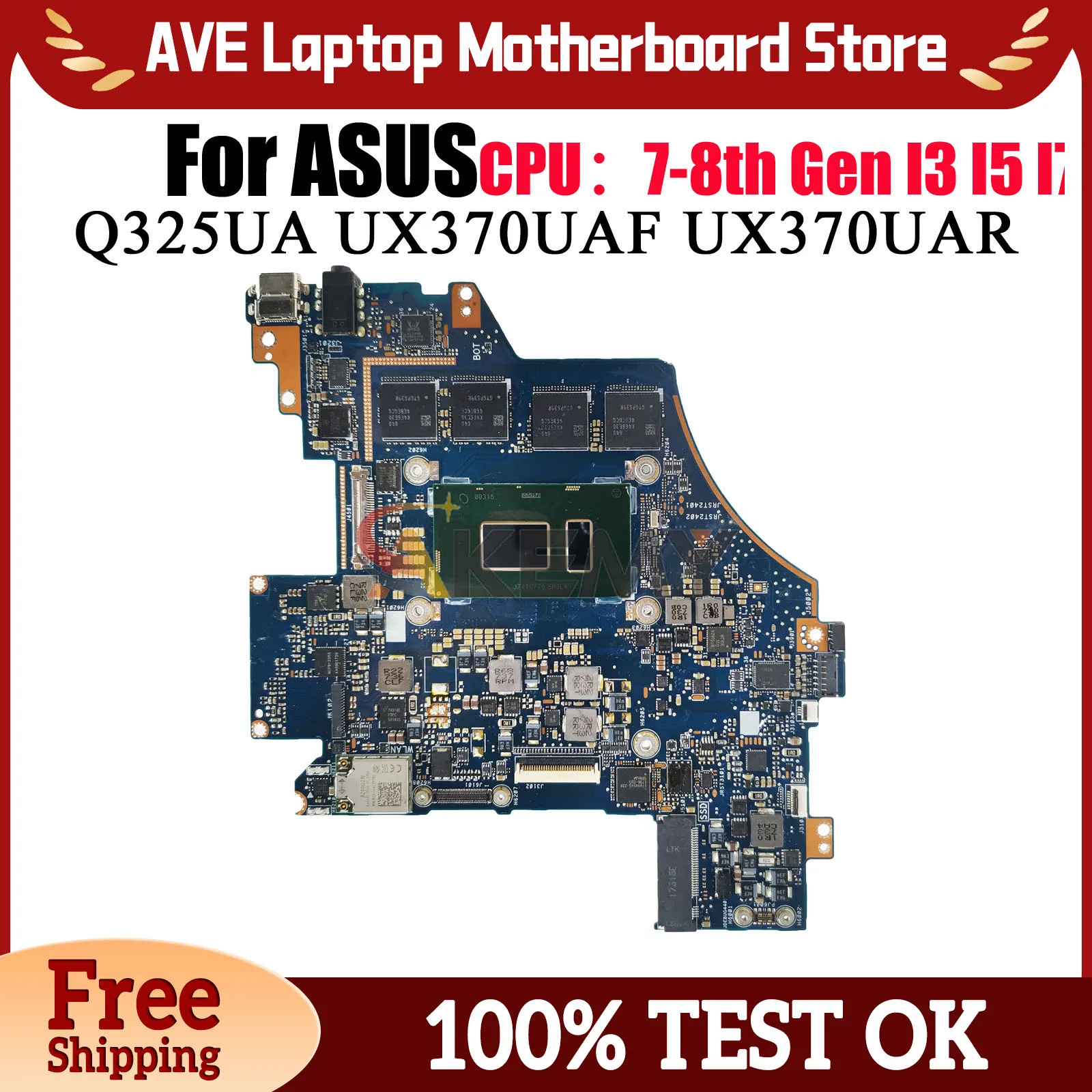 UX370UA Laptop Motherboard For ASUS ZenBook UX370UA Q325UA UX370UAF UX370U Q325U UX370UAR Notebook Mainboard With I3 I5 I7 CPU
UX370UA Laptop Motherboard For ASUS ZenBook UX370UA Q325UA UX370UAF UX370U Q325U UX370UAR Notebook Mainboard With I3 I5 I7 CPU