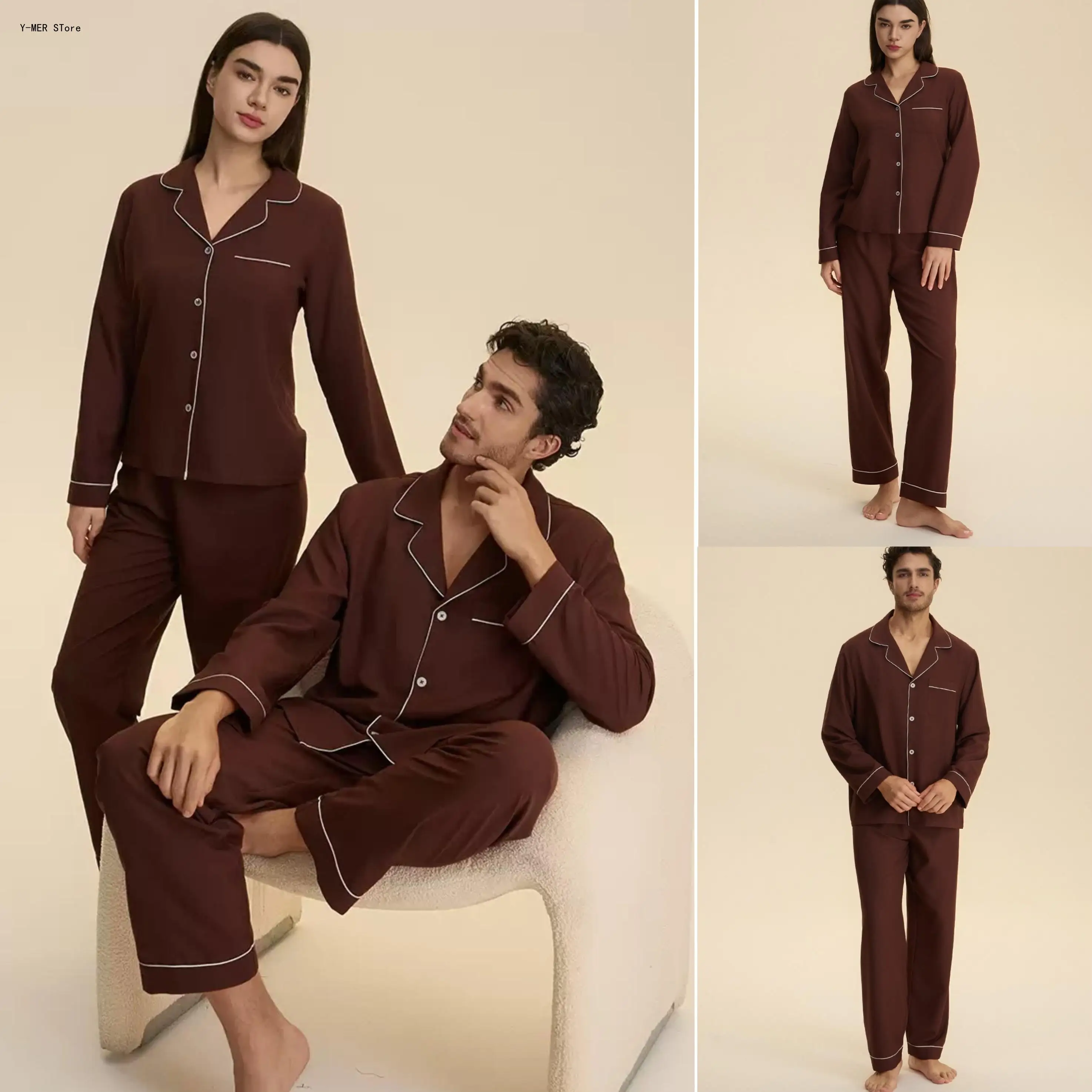 Couple Pajama Set Turn Down Collar Cloud Cotton Long Sleeve Long Pants Casual Matching Men Women Loungewear Home Sleepwear
Couple Pajama Set Turn Down Collar Cloud Cotton Long Sleeve Long Pants Casual Matching Men Women Loungewear Home Sleepwear