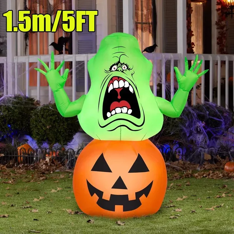 1.5M/5FT Green Ghost Pumpkin Halloween Decoration Party Props Outdoor Indoor Halloween Inflatable Toys Courtyard Prop
1.5M/5FT Green Ghost Pumpkin Halloween Decoration Party Props Outdoor Indoor Halloween Inflatable Toys Courtyard Prop