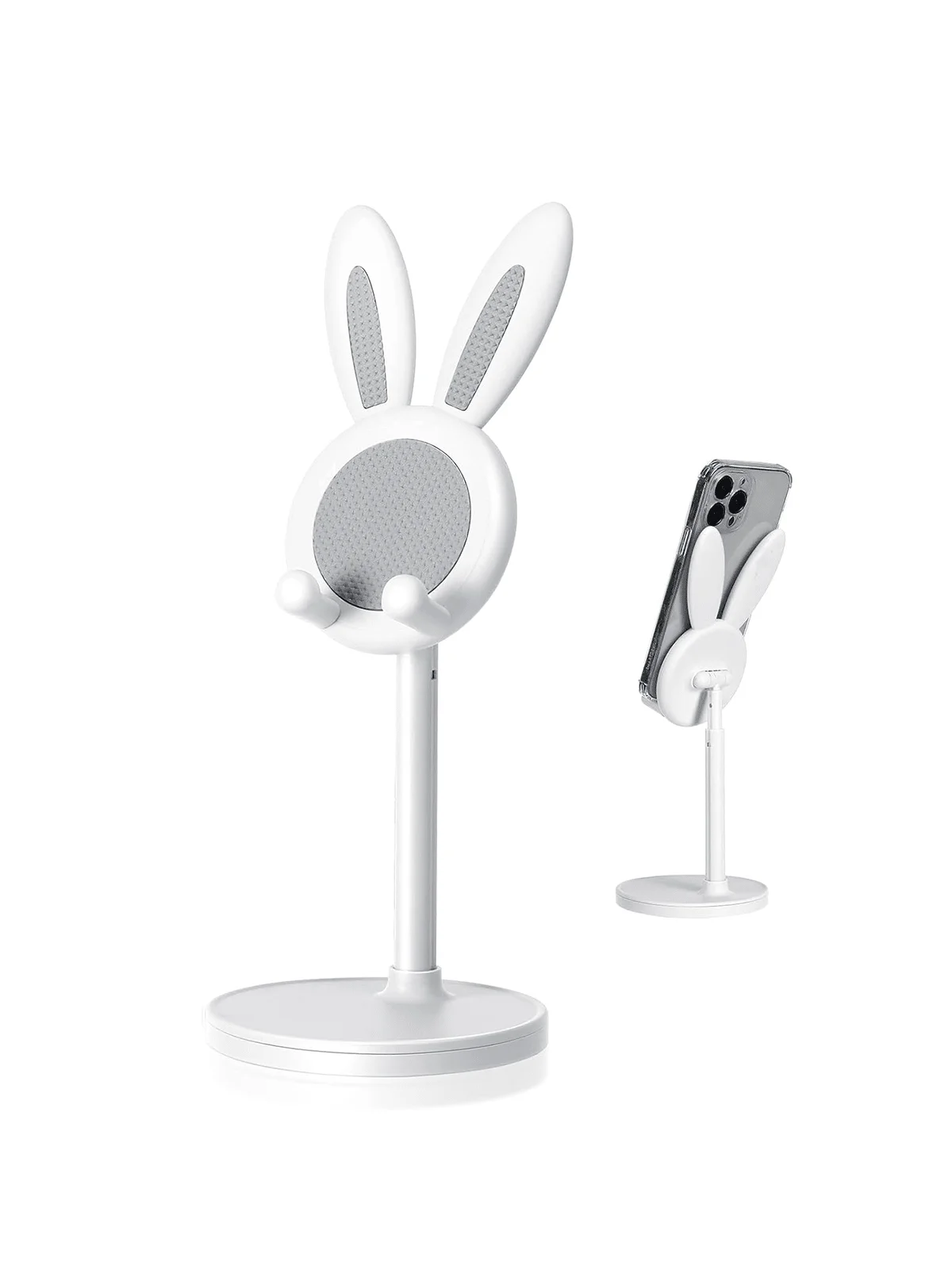 Adorable Bunny - Shaped Adjustable Phone Holder: Retractable Height & 360° Angle Rotation, Sleek White Design, Sturdy Base, Universal for All Smartphones, Perfect for Desk Viewing, Video Calls, Streaming - Essential Accessory for Bunny Fans & Tech Lovers
Adorable Bunny - Shaped Adjustable Phone Holder: Retractable Height & 360° Angle Rotation, Sleek White Design, Sturdy Base, Universal for All Smartphones, Perfect for Desk Viewing, Video Calls, Streaming - Essential Accessory for Bunny Fans & Tech Lovers