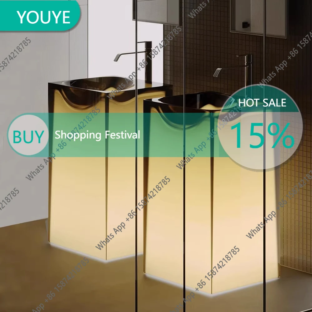 T64 Orange Hotel B & B Transparent Resin Luminous Hand Washbasin Balcony Outdoor Washstand Column Basin Bathroom Cabinet
T64 Orange Hotel B & B Transparent Resin Luminous Hand Washbasin Balcony Outdoor Washstand Column Basin Bathroom Cabinet