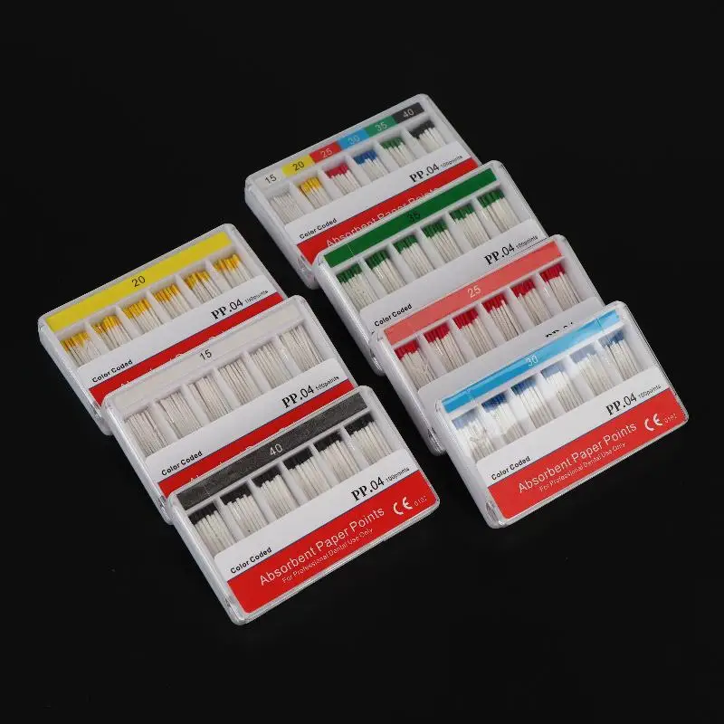New 15/20/25/30/35/40# Disposable Dental Absorbent Paper Points Disposable Guttahanger Taper For Dental Endodontics Use
New 15/20/25/30/35/40# Disposable Dental Absorbent Paper Points Disposable Guttahanger Taper For Dental Endodontics Use