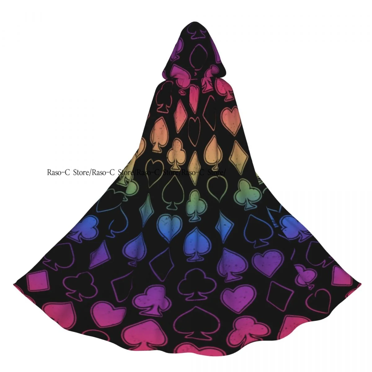 Unisex Witch Party Reversible Hooded Adult Vampires Cape Cloak Multicolored Card Suits
Unisex Witch Party Reversible Hooded Adult Vampires Cape Cloak Multicolored Card Suits