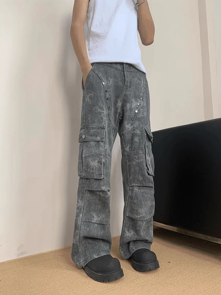 Cleanfit Deconstructed Wide Leg Jeans Men's American Vibe High Street Rivet Workwear Straight Leg Pants Youth Faion
Cleanfit Deconstructed Wide Leg Jeans Men's American Vibe High Street Rivet Workwear Straight Leg Pants Youth Faion