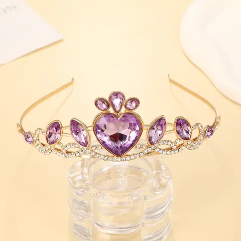 Couvre-chef en strass scintillants, princesse à la mode, couronne pour fille, fête d'anniversaire, bijoux pour fille, accessoires pour cheveux