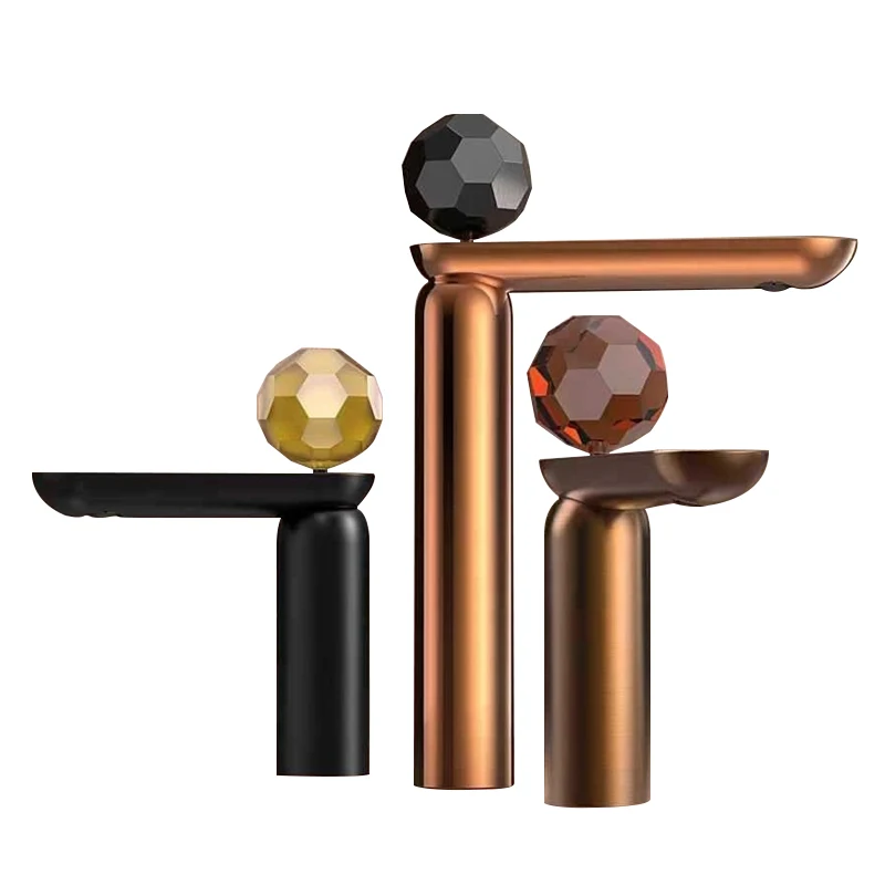 New Arrival Creative Art Bathroom Single Hole Rose Gold Hot And Cold Brass Sink Mixers Tap Basin Faucet With Crystal Handle
New Arrival Creative Art Bathroom Single Hole Rose Gold Hot And Cold Brass Sink Mixers Tap Basin Faucet With Crystal Handle