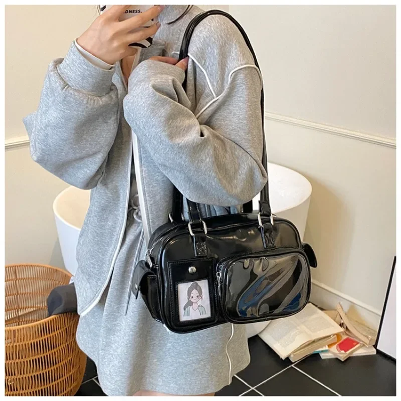 Fashion PU Designer Ladies Adjustable Backpacks Small Capacity DIY Clear Window Shoulder Bag Harajuku Women Ulzzang Y2K Ita Bags
Fashion PU Designer Ladies Adjustable Backpacks Small Capacity DIY Clear Window Shoulder Bag Harajuku Women Ulzzang Y2K Ita Bags