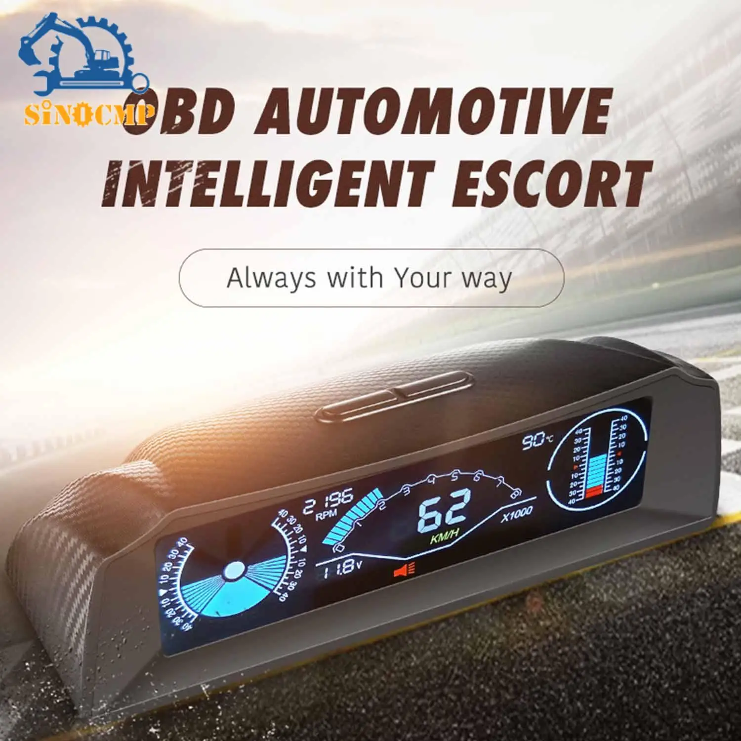 HUD Head-Up Digital Speedometer Slope Display OBD2 Multi-function Gauge FOR Cars 12V
HUD Head-Up Digital Speedometer Slope Display OBD2 Multi-function Gauge FOR Cars 12V