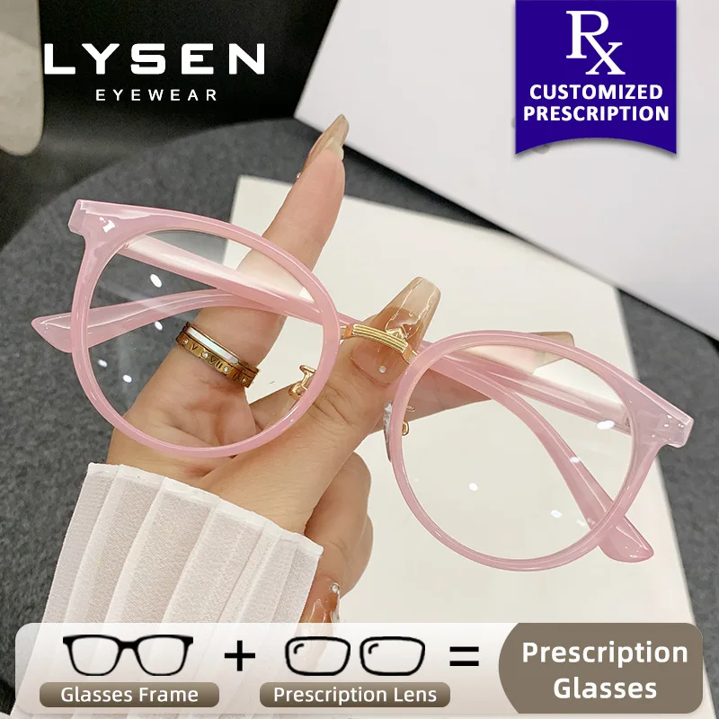 LYSEN Trendy Round Anti Blue Light Prescription Glasses Women Customized Progressive Eyewear Photochromic Myopia Reading Glasses
LYSEN Trendy Round Anti Blue Light Prescription Glasses Women Customized Progressive Eyewear Photochromic Myopia Reading Glasses