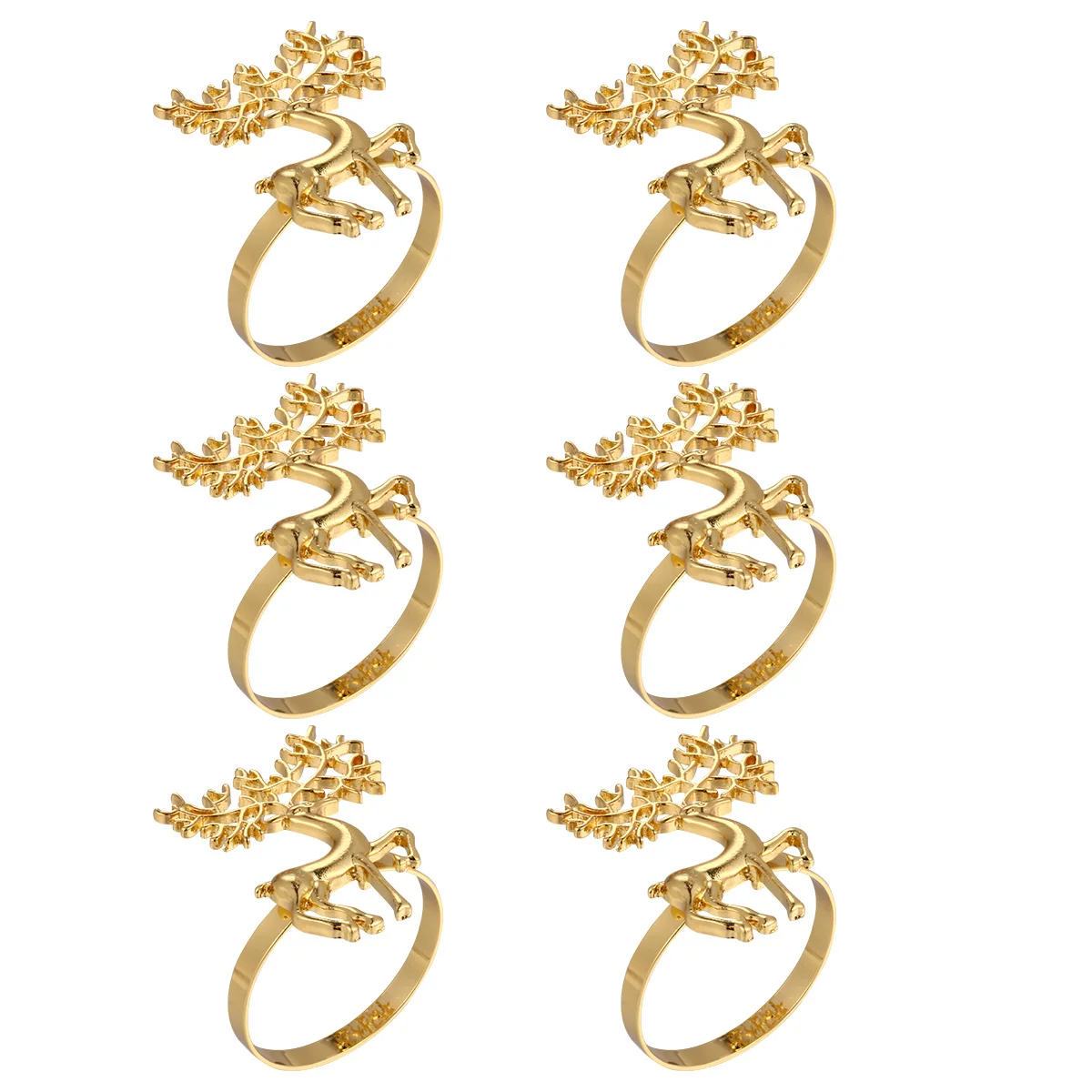 6Pcs Christmas Napkin Rings Deer Shaped Alloy Buckles for Holiday Party Dinner Table Decor Festive Tableware Accessory
6Pcs Christmas Napkin Rings Deer Shaped Alloy Buckles for Holiday Party Dinner Table Decor Festive Tableware Accessory