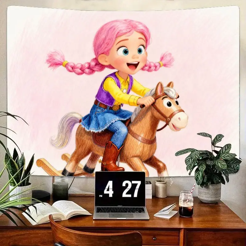 1 шт., милый пастушка с розовыми косами, гобелен с лошадью-качалкой, кавайный мультяшный настенный рисунок для декора детской комнаты и подарок для девочки
1 шт., милый пастушка с розовыми косами, гобелен с лошадью-качалкой, кавайный мультяшный настенный рисунок для декора детской комнаты и подарок для девочки