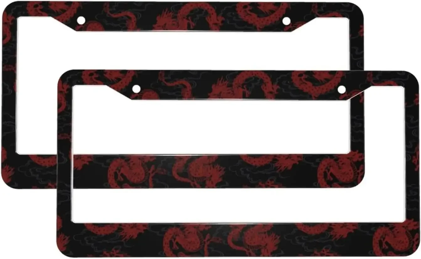 Red Dragon Cloud Pattern Car License Plate Frame 2 Pack License Plate with 2 Holes Car Tag Frame for Women Men US Vehicles
Red Dragon Cloud Pattern Car License Plate Frame 2 Pack License Plate with 2 Holes Car Tag Frame for Women Men US Vehicles