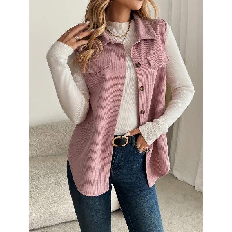 Women's Corduroy Stripe Coat Non-Shrinking Fleece Sleeve Other Style Other Spring 2026 Fashion Outerwear Shirt
Women's Corduroy Stripe Coat Non-Shrinking Fleece Sleeve Other Style Other Spring 2026 Fashion Outerwear Shirt
