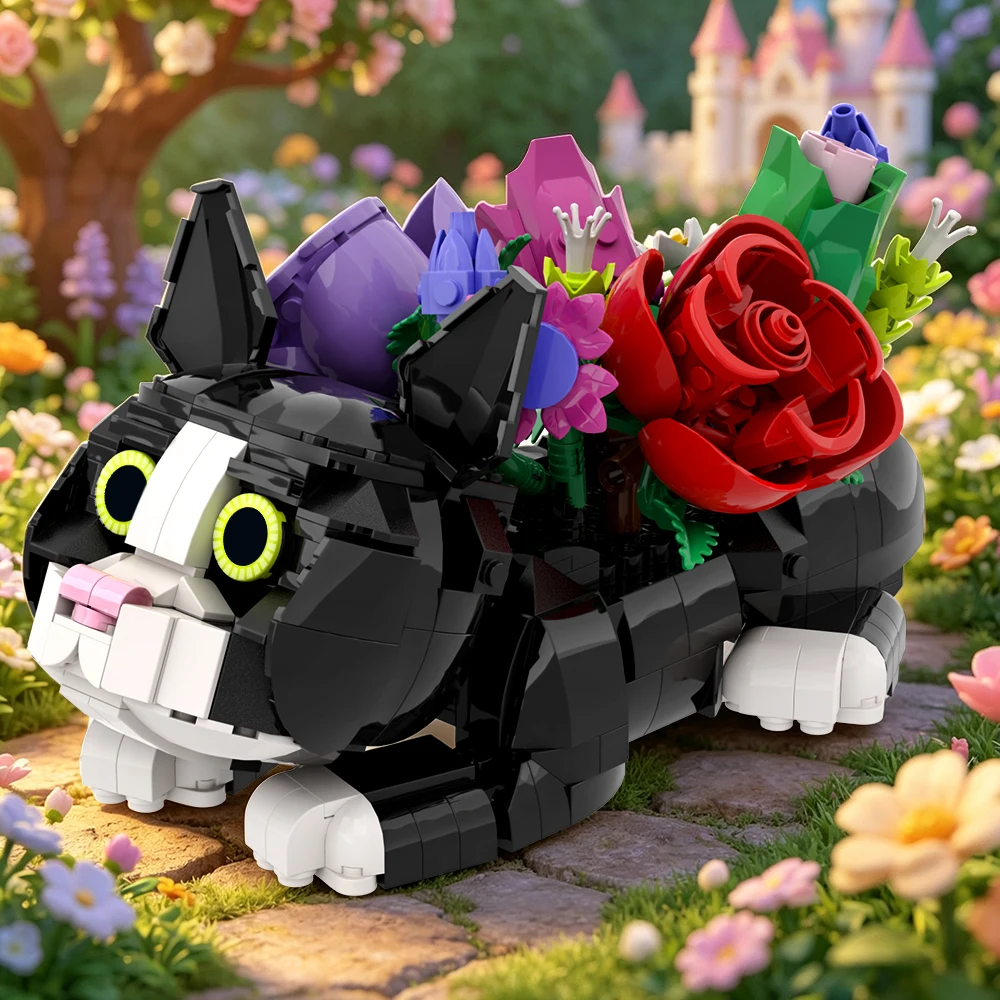 Cute Cat Eternal Rose Bouquet Building Block,Creative DIY Gift for Home Decor&Ideal Gift for Cat&Rose Lovers&Birthday/Valentine
Cute Cat Eternal Rose Bouquet Building Block,Creative DIY Gift for Home Decor&Ideal Gift for Cat&Rose Lovers&Birthday/Valentine