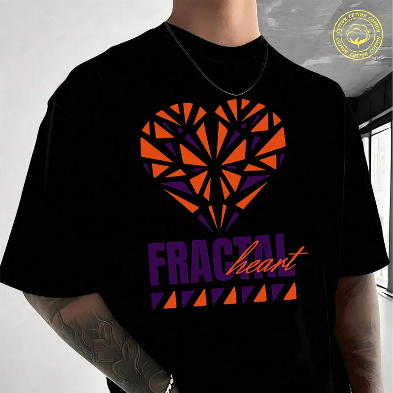 A Heart In Geometric Style In Purple Moto Cotton Casual T-shirts Summer Cotton Short Sleeved O-Neck Breathable Unisex Tops
A Heart In Geometric Style In Purple Moto Cotton Casual T-shirts Summer Cotton Short Sleeved O-Neck Breathable Unisex Tops