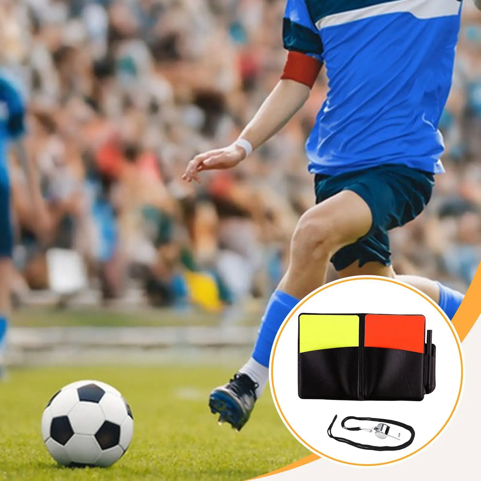 Soccer Referee Cards Set Portable Easy Visibility Referee Equipment for Basketball Playing Field Football Game Volleyball Sports
Soccer Referee Cards Set Portable Easy Visibility Referee Equipment for Basketball Playing Field Football Game Volleyball Sports