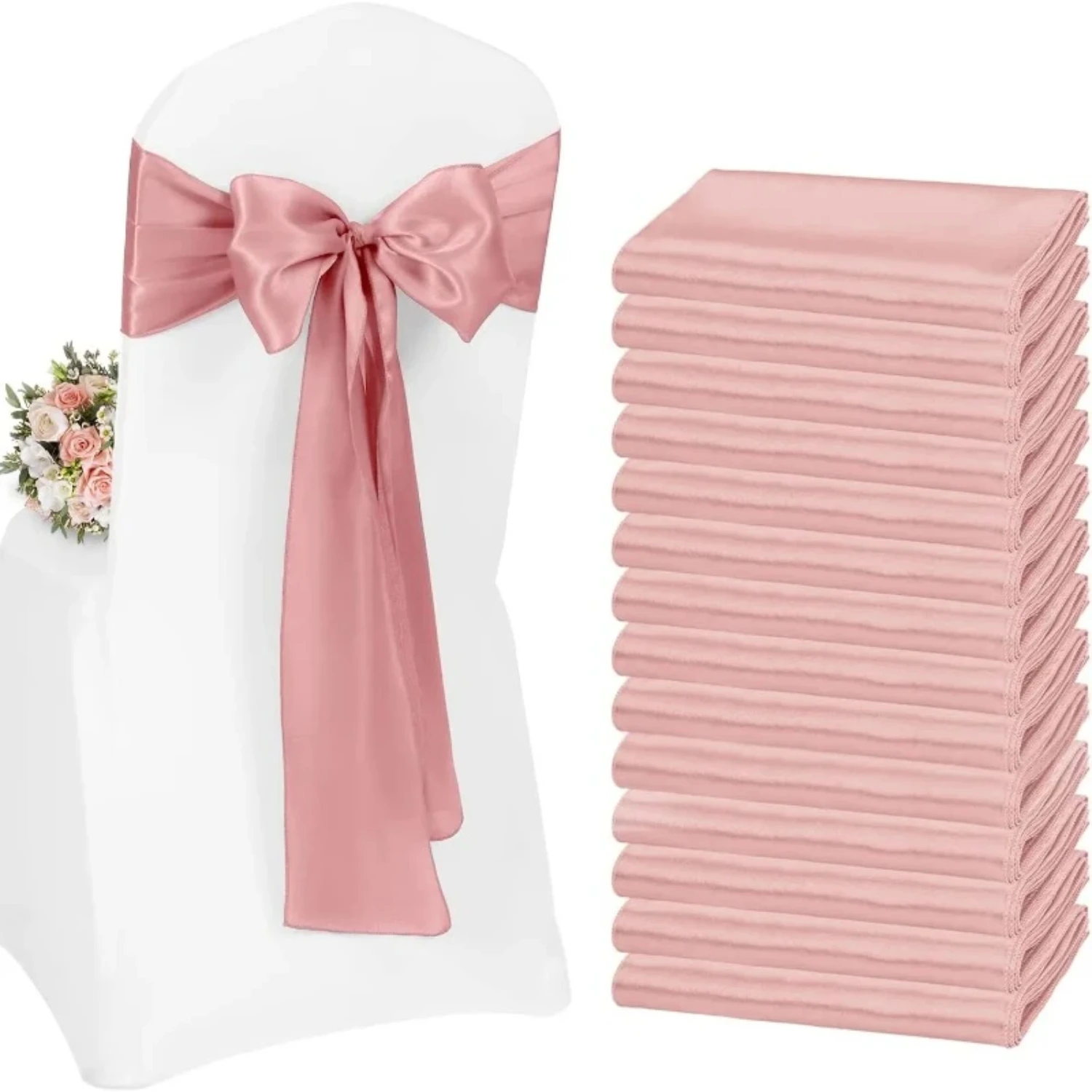 20pcs Satin Chair Sashes Ties Bows Dining Chairs Cover Sashes Wedding Events Party Ceremony Banquet Chair Decoration
20pcs Satin Chair Sashes Ties Bows Dining Chairs Cover Sashes Wedding Events Party Ceremony Banquet Chair Decoration