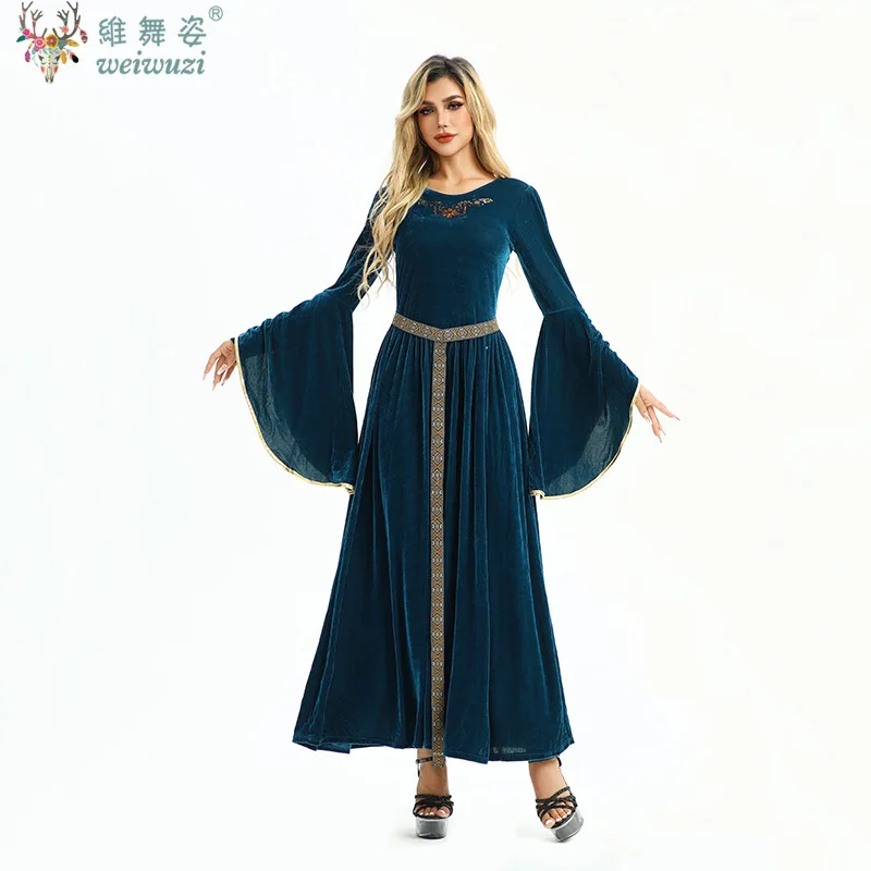 Women Halloween European Medieval Renaissance Retro Palace Queen Cosplay Costume Performance Princess Drama Party Velvet Dress
Women Halloween European Medieval Renaissance Retro Palace Queen Cosplay Costume Performance Princess Drama Party Velvet Dress